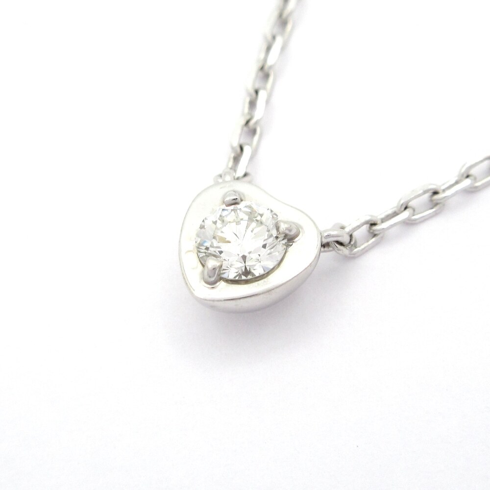 Cartier Diamant Legged Heart Necklace MM Necklace 18K White Gold Diamond